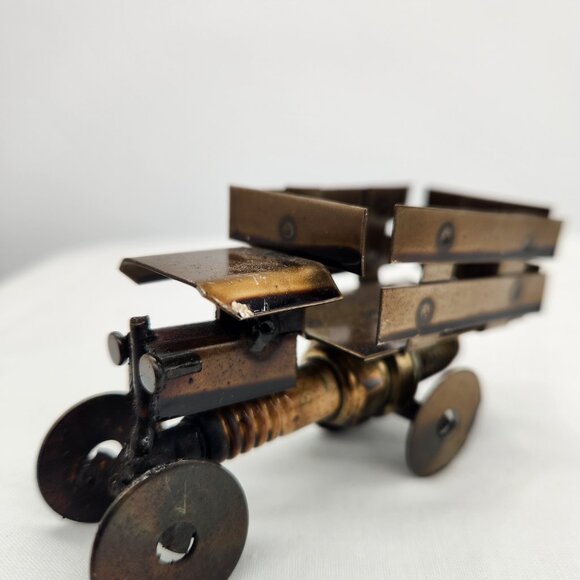 Metal FARM TRUCK Spark Plug Art Table Top Farmhouse Decor - Picture 3 of 4